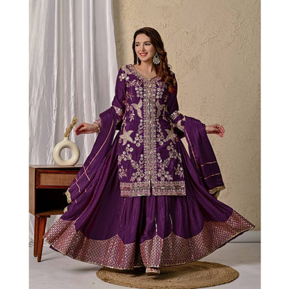 SHAFNUFAB Women's Georgette Ethnic Wear for WomenSemi StitchedSalwarSuit  SF24144