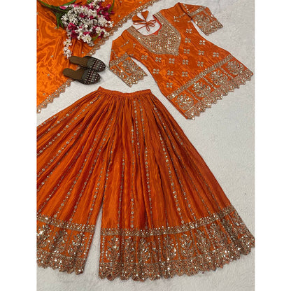 SHAFNUFAB Women's Georgette Ethnic Wear for WomenSemi StitchedSalwarSuit  SF24153