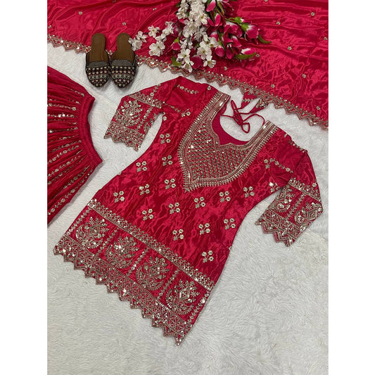 SHAFNUFAB Women's Georgette Ethnic Wear for WomenSemi StitchedSalwarSuit  SF24154
