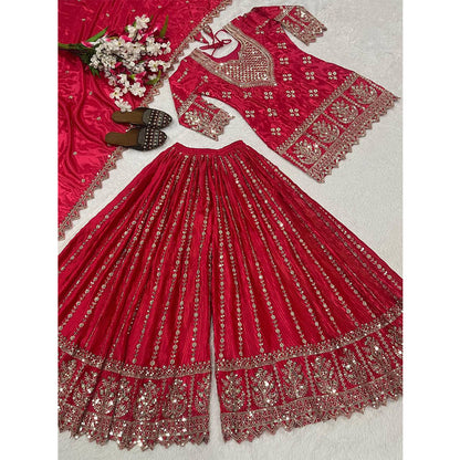 SHAFNUFAB Women's Georgette Ethnic Wear for WomenSemi StitchedSalwarSuit  SF24154