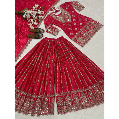 SHAFNUFAB Women's Georgette Ethnic Wear for WomenSemi StitchedSalwarSuit  SF24154