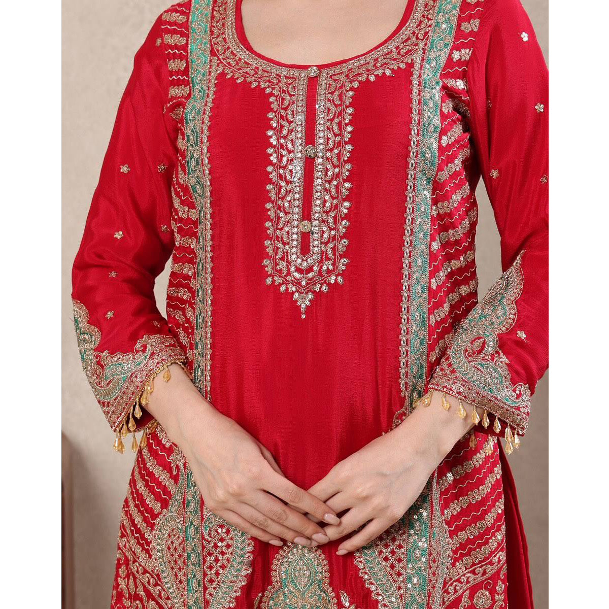 SHAFNUFAB Women's Georgette Ethnic Wear for WomenSemi StitchedSalwarSuit  SF24156