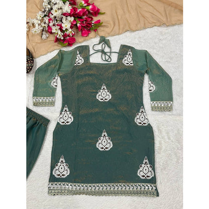 SHAFNUFAB Women's Georgette Ethnic Wear for WomenSemi StitchedSalwarSuit  SF24158
