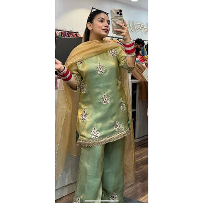 SHAFNUFAB Women's Georgette Ethnic Wear for WomenSemi StitchedSalwarSuit  SF24159