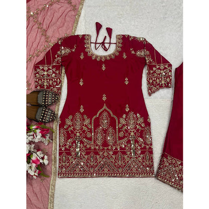 SHAFNUFAB Women's Georgette Ethnic Wear for WomenSemi StitchedSalwarSuit  SF24162