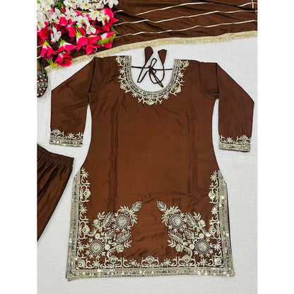 SHAFNUFAB Women's Georgette Ethnic Wear for WomenSemi StitchedSalwarSuit  SF24163