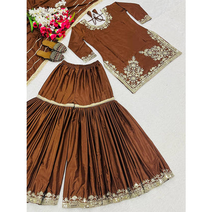 SHAFNUFAB Women's Georgette Ethnic Wear for WomenSemi StitchedSalwarSuit  SF24163