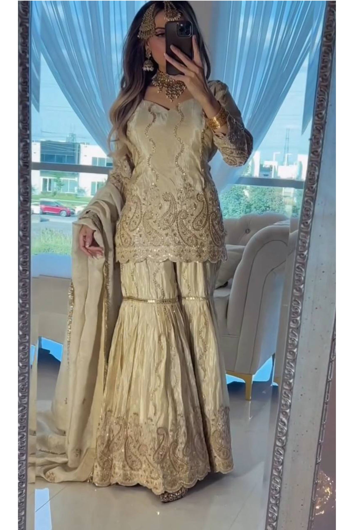 SHAFNUFAB Women's Georgette Ethnic Wear for WomenSemi StitchedSalwarSuit  SF24166