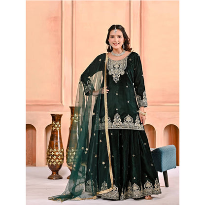 SHAFNUFAB Women's Georgette Ethnic Wear for WomenSemi StitchedSalwarSuit  SF24167