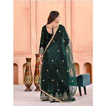 SHAFNUFAB Women's Georgette Ethnic Wear for WomenSemi StitchedSalwarSuit  SF24167