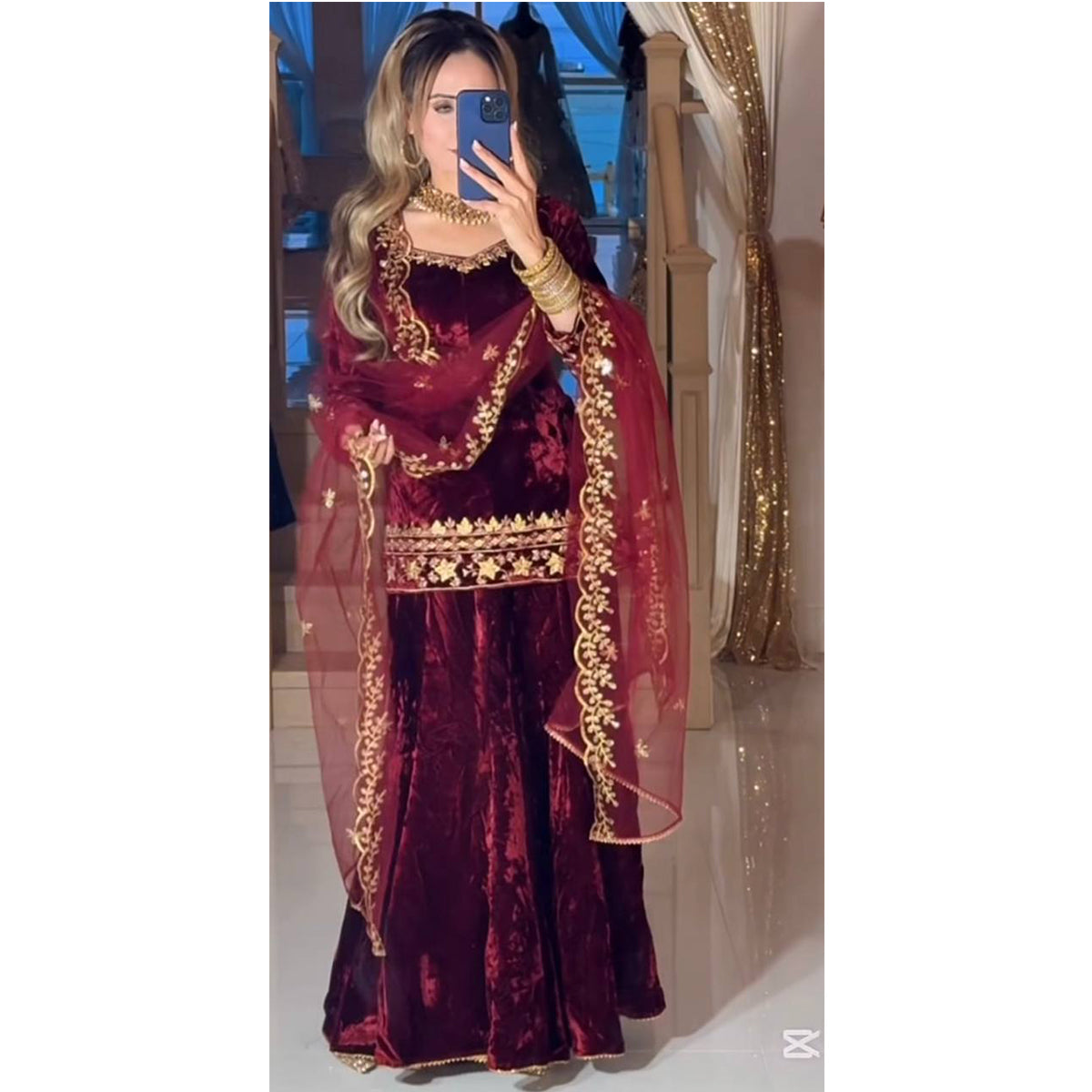 SHAFNUFAB Women's Georgette Ethnic Wear for WomenSemi StitchedSalwarSuit  SF24176