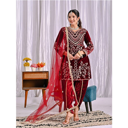 SHAFNUFAB Women's Georgette Ethnic Wear for WomenSemi StitchedSalwarSuit  SF24177