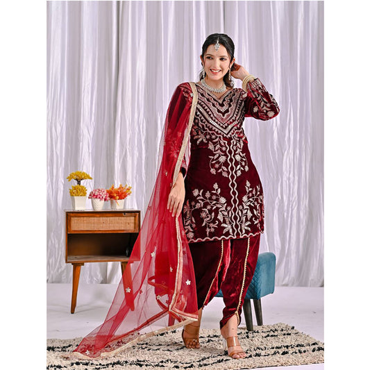 SHAFNUFAB Women's Georgette Ethnic Wear for WomenSemi StitchedSalwarSuit  SF24177