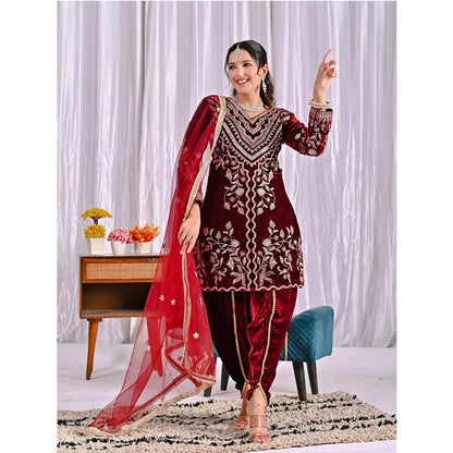 SHAFNUFAB Women's Georgette Ethnic Wear for WomenSemi StitchedSalwarSuit  SF24177