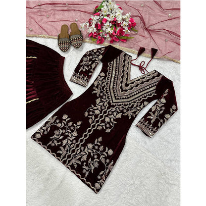 SHAFNUFAB Women's Georgette Ethnic Wear for WomenSemi StitchedSalwarSuit  SF24177