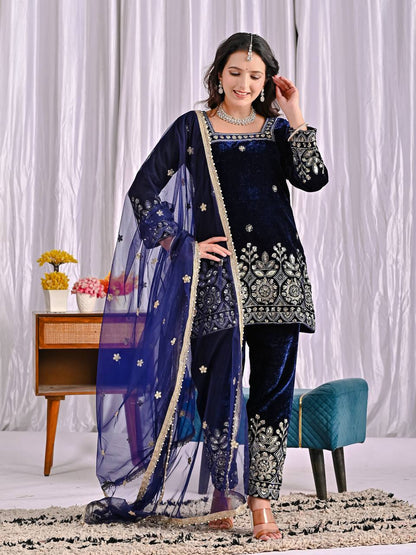 SHAFNUFAB Women's Georgette Ethnic Wear for WomenSemi StitchedSalwarSuit  SF24179