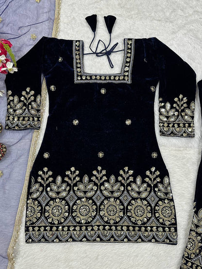 SHAFNUFAB Women's Georgette Ethnic Wear for WomenSemi StitchedSalwarSuit  SF24179