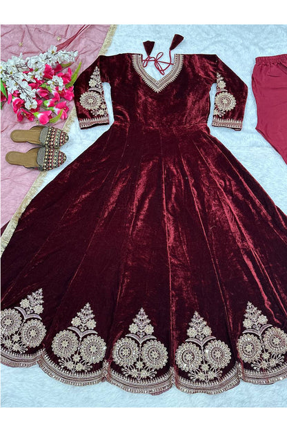 SHAFNUFAB Women's Georgette Ethnic Wear for WomenSemi StitchedSalwarSuit  SF24180