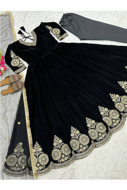 SHAFNUFAB Women's Georgette Ethnic Wear for WomenSemi StitchedSalwarSuit  SF24181