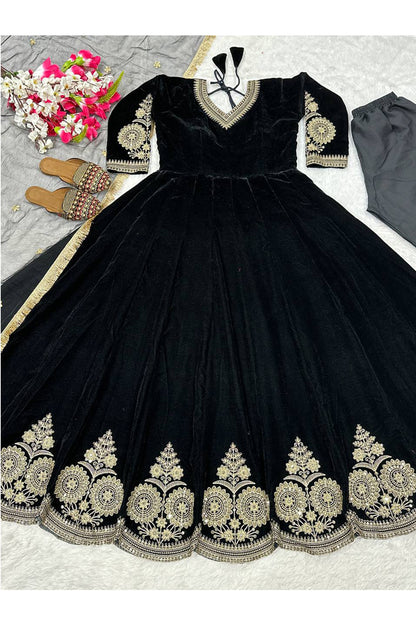 SHAFNUFAB Women's Georgette Ethnic Wear for WomenSemi StitchedSalwarSuit  SF24181
