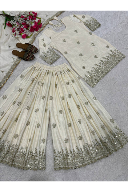 SHAFNUFAB Women's Georgette Ethnic Wear for WomenSemi StitchedSalwarSuit  SF24186