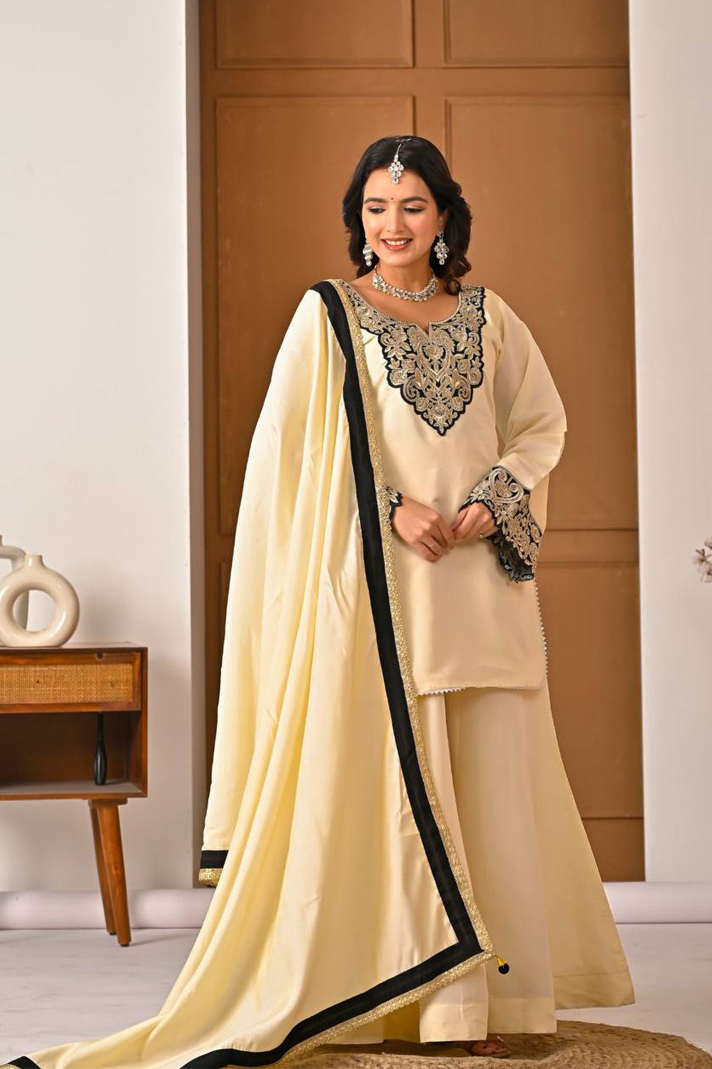 SHAFNUFAB Women's Georgette Ethnic Wear for WomenSemi StitchedSalwarSuit  SF24195