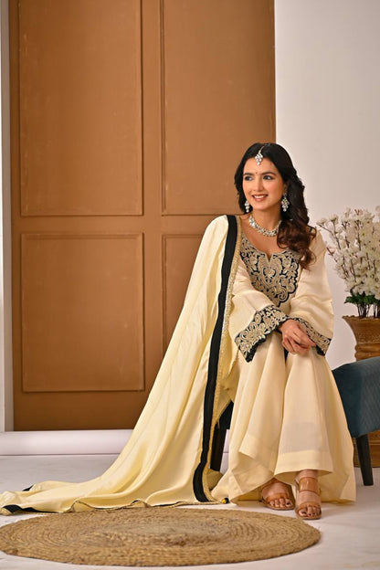 SHAFNUFAB Women's Georgette Ethnic Wear for WomenSemi StitchedSalwarSuit  SF24195