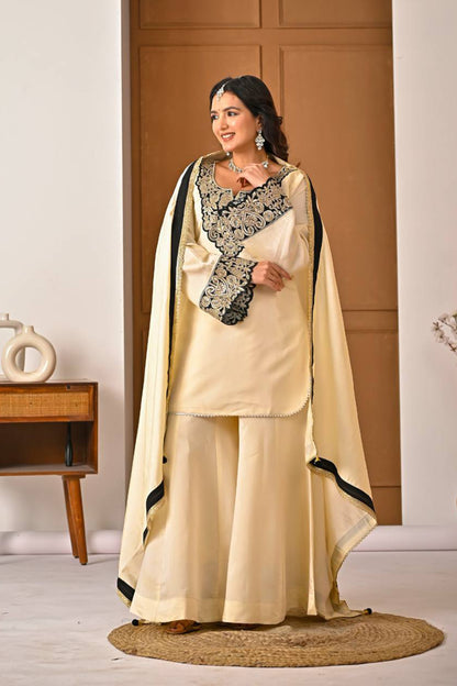 SHAFNUFAB Women's Georgette Ethnic Wear for WomenSemi StitchedSalwarSuit  SF24195