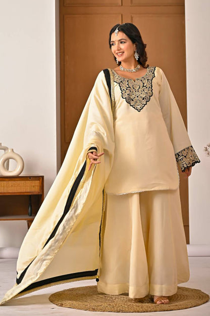 SHAFNUFAB Women's Georgette Ethnic Wear for WomenSemi StitchedSalwarSuit  SF24195