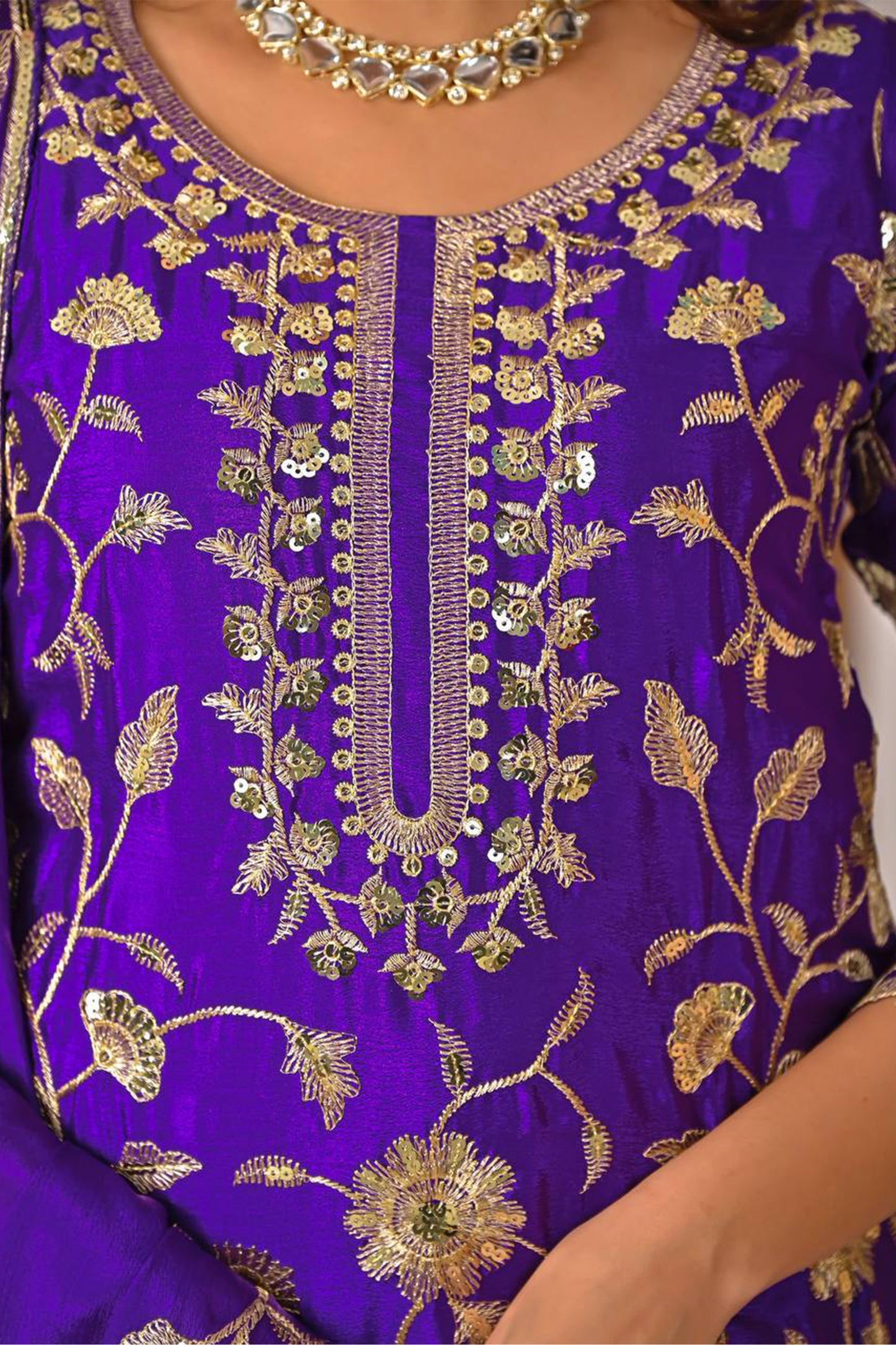 SHAFNUFAB Women's Georgette Ethnic Wear for WomenSemi StitchedSalwarSuit  SF24198