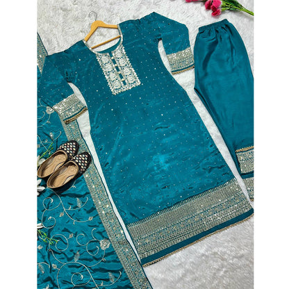 SHAFNUFAB Women's Georgette Ethnic Wear for WomenSemi StitchedSalwarSuit  SF251115