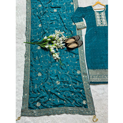 SHAFNUFAB Women's Georgette Ethnic Wear for WomenSemi StitchedSalwarSuit  SF251115