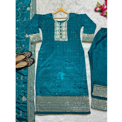 SHAFNUFAB Women's Georgette Ethnic Wear for WomenSemi StitchedSalwarSuit  SF251115