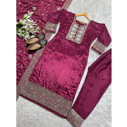 SHAFNUFAB Women's Georgette Ethnic Wear for WomenSemi StitchedSalwarSuit  SF251116