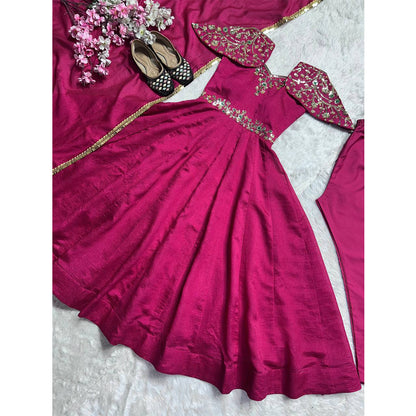 SHAFNUFAB Women's Georgette Ethnic Wear for WomenSemi StitchedSalwarSuit  SF251170