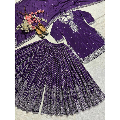 SHAFNUFAB Women's Georgette Ethnic Wear for WomenSemi StitchedSalwarSuit  SF251173