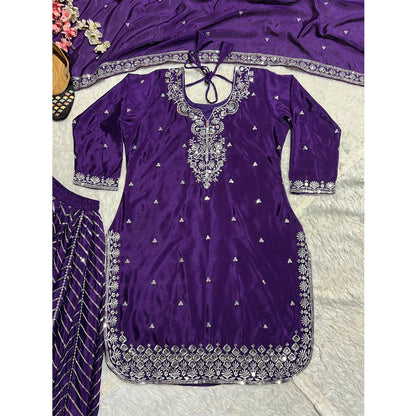 SHAFNUFAB Women's Georgette Ethnic Wear for WomenSemi StitchedSalwarSuit  SF251173