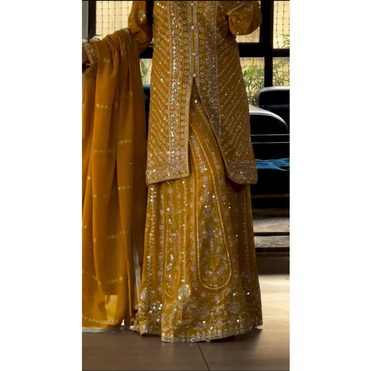 SHAFNUFAB Women's Georgette Ethnic Wear for WomenSemi StitchedSalwarSuit  SF251175