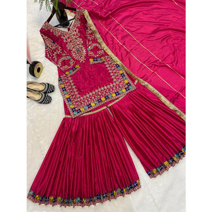 SHAFNUFAB Women's Georgette Ethnic Wear for WomenSemi StitchedSalwarSuit  SF251177