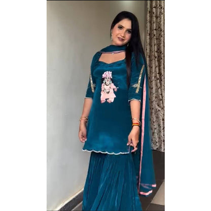 SHAFNUFAB Women's Georgette Ethnic Wear for WomenSemi StitchedSalwarSuit  SF251179