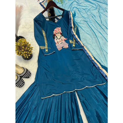 SHAFNUFAB Women's Georgette Ethnic Wear for WomenSemi StitchedSalwarSuit  SF251179
