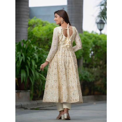 SHAFNUFAB Women's Georgette Ethnic Wear for WomenSemi StitchedSalwarSuit  SF251188