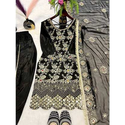 SHAFNUFAB Women's Georgette Ethnic Wear for WomenSemi StitchedSalwarSuit  SF251190