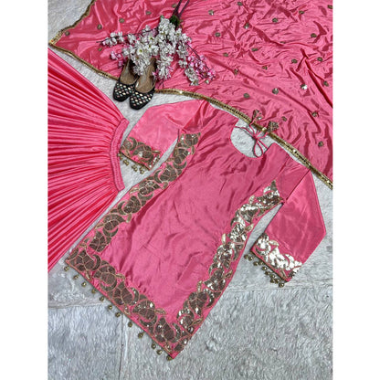 SHAFNUFAB Women's Georgette Ethnic Wear for WomenSemi StitchedSalwarSuit  SF251191
