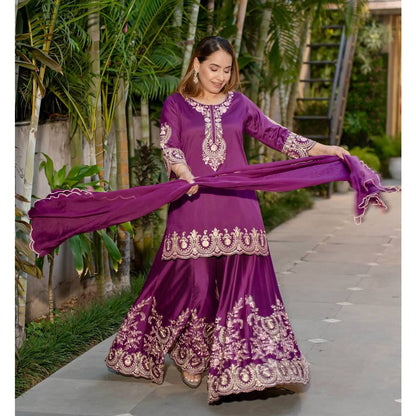 SHAFNUFAB Women's Georgette Ethnic Wear for WomenSemi StitchedSalwarSuit  SF251193