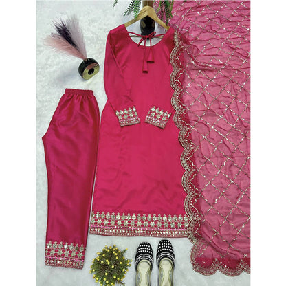 SHAFNUFAB Women's Georgette Ethnic Wear for WomenSemi StitchedSalwarSuit  SF251196