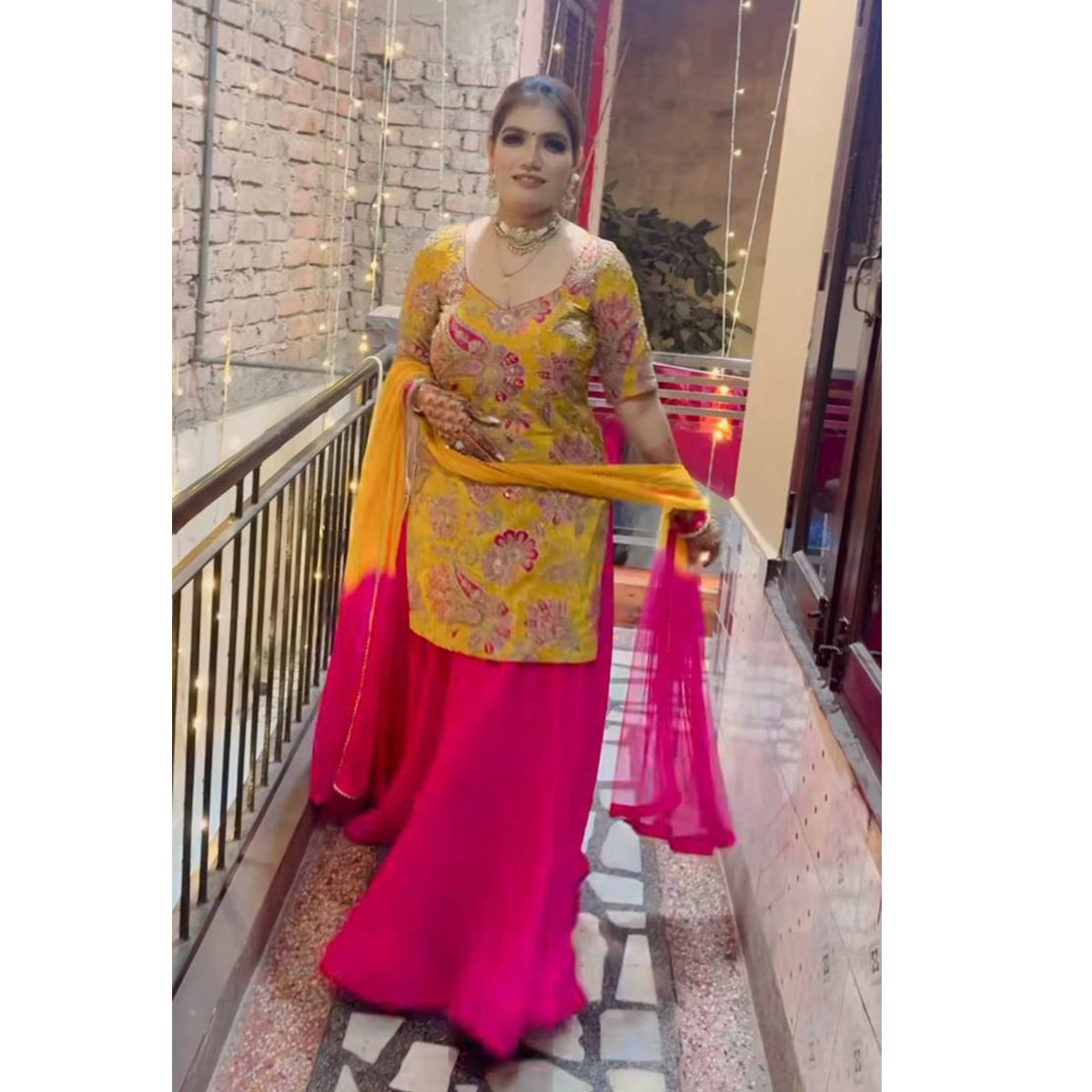 SHAFNUFAB Women's Georgette Ethnic Wear for WomenSemi StitchedSalwarSuit  SF251206