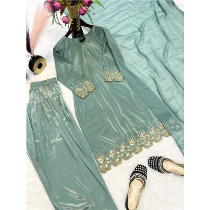 SHAFNUFAB Women's Georgette Ethnic Wear for WomenSemi StitchedSalwarSuit  SF251207