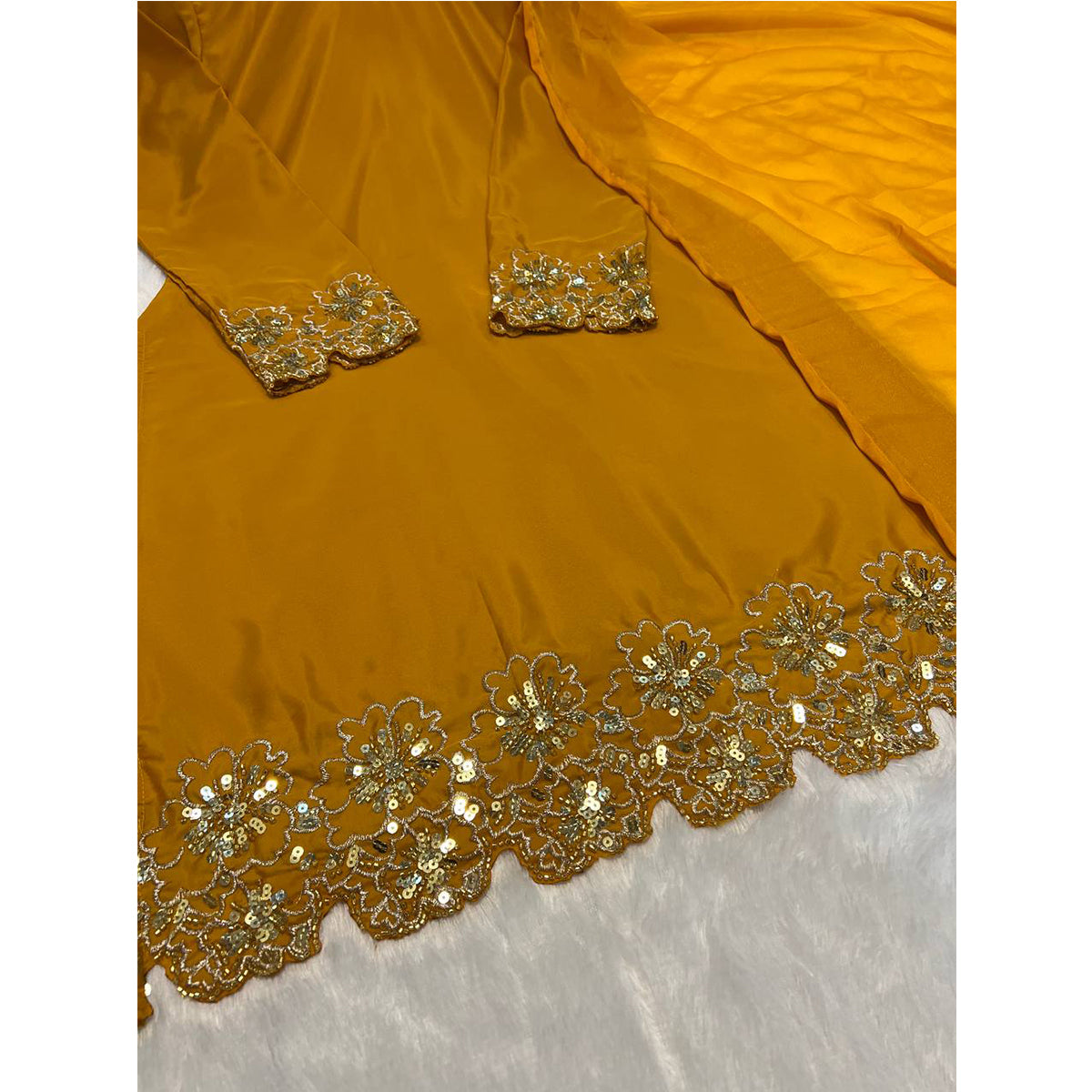 SHAFNUFAB Women's Georgette Ethnic Wear for WomenSemi StitchedSalwarSuit  SF251209