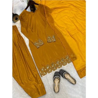 SHAFNUFAB Women's Georgette Ethnic Wear for WomenSemi StitchedSalwarSuit  SF251209